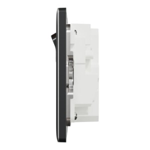 Schneider Electric Switched socket with USB, Unica X, 13A, 250V, 2 pole, type A+C, 21W, dark grey, NUX25DACQUS_DG