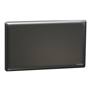 Schneider Electric Blank plate, Unica X, 2 gangs, matt, dark grey, NUX30TX_DG