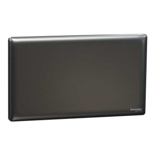 Schneider Electric Blank plate, Unica X, 2 gangs, matt, dark grey, NUX30TX_DG