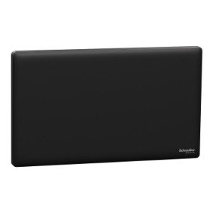 Schneider Electric Blank plate, Unica X, 2 gangs, matt, jet black, NUX30TX_JB