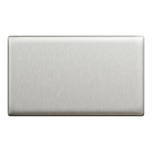 Schneider Electric Blank plate, Unica X, 2 gangs, matt, stainless steel - NUX30TX_SS 