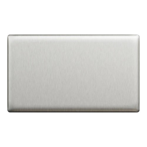 Schneider Electric Blank plate, Unica X, 2 gangs, matt, stainless steel - NUX30TX_SS 