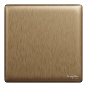 Schneider Electric Blank plate, Unica X, 1 gang, matt, dark bronze, NUX30X_DB