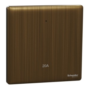 Schneider Electric Switch, Unica X, 20A, 250V, 1 gang, 2 pole, with LED, antique brass, NUX31D20N_AB
