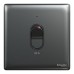 Schneider Electric Switch, Unica X, 50A, 250V, 1 gang, 2 pole, with LED, dark grey, NUX31D50N_DG