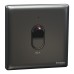 Schneider Electric Switch, Unica X, 50A, 250V, 1 gang, 2 pole, with LED, dark grey, NUX31D50N_DG