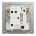 Schneider Electric Fuse connection unit, Unica X, 13A, 250V, 1 gang, 2 pole, with flex outlet, LED, dark bronze, NUX31DFSGN_DB