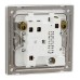 Schneider Electric Fuse connection unit, Unica X, 13A, 250V, 1 gang, 2 pole, with flex outlet, LED, stainless steel, NUX31DFSGN_SS