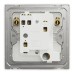 Schneider Electric Fuse connection unit, Unica X, 13A, 250V, 1 gang, with flex outlet, LED, stainless steel, NUX31FSGN_SS