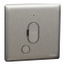 Schneider Electric Fuse connection unit, Unica X, 13A, 250V, 1 gang, with flex outlet, LED, stainless steel, NUX31FSGN_SS