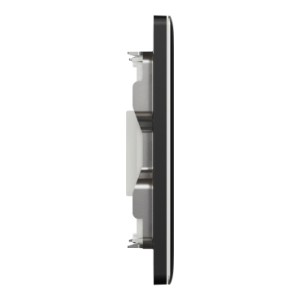 Schneider Electric Central plate, Unica, for RJ45, 1 gang, with shutter, jet black, NUX31RJ_JB