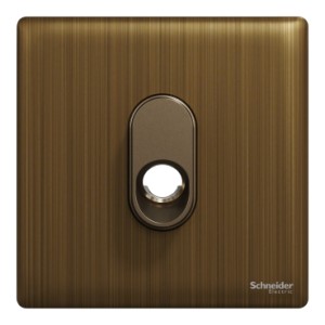 Schneider Electric Connection unit, Unica X, 25A, 250V, 1 gang, with flex outlet, antique brass, NUX31TB_AB