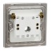 Schneider Electric Connection unit, Unica X, 25A, 250V, 1 gang, with flex outlet, antique brass, NUX31TB_AB