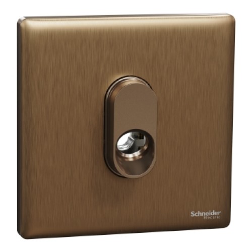 Schneider Electric Connection unit, Unica X, 25A, 250V, 1 gang, with flex outlet, dark bronze, NUX31TB_DB