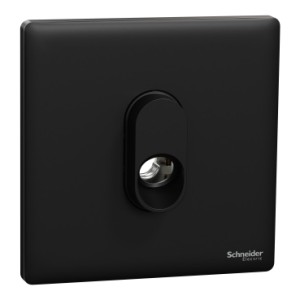 Schneider Electric Connection unit, Unica X, 25A, 250V, 1 gang, with flex outlet, jet black, NUX31TB_JB