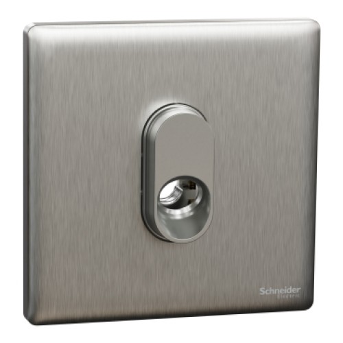 Schneider Electric Connection unit, Unica X, 25A, 250V, 1 gang, with flex outlet, stainless steel, NUX31TB_SS
