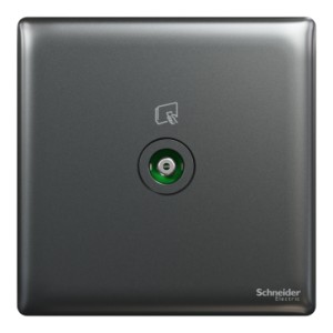 Schneider Electric TV socket, Unica X, 1 gang, 75Ohm, 5-860MHz, dark grey, NUX31TV_DG
