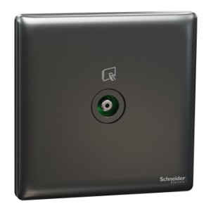 Schneider Electric TV socket, Unica X, 1 gang, 75Ohm, 5-860MHz, dark grey, NUX31TV_DG