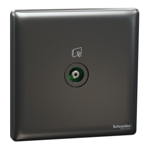 Schneider Electric TV socket, Unica X, 1 gang, 75Ohm, 5-860MHz, dark grey, NUX31TV_DG