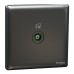 Schneider Electric TV socket, Unica X, 1 gang, 75Ohm, 5-860MHz, dark grey, NUX31TV_DG