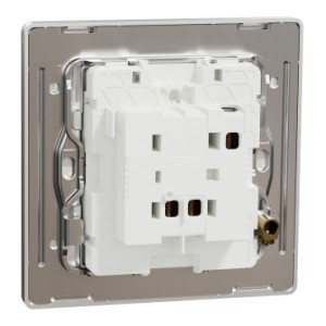 Schneider Electric Switch, Unica X, 1 way, 16AX, 250V, 1 gang, stainless steel, NUX31_1_SS