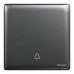 Schneider Electric Bell press switch, Unica X, 10A, 250V, 1 gang, dark grey NUX31_BP_DG
