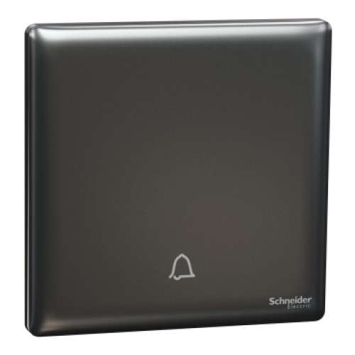 Schneider Electric Bell press switch, Unica X, 10A, 250V, 1 gang, dark grey NUX31_BP_DG