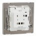 Schneider Electric Bell press switch, Unica X, 10A, 250V, 1 gang, stainless steelNUX31_BP_SS