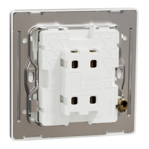 Schneider Electric Intermediate switch, Unica X, 16AX, 250V, 1 gang, stainless steel, NUX31_IM_SS