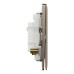 Schneider Electric switch, Unica X, 20A, 250V, 2 gangs, 2 pole, with LED, dark bronze, NUX32D20N_DB