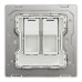 Schneider Electric Central plate, Unica, for RJ45, 2 gangs, with shutter, dark grey, NUX32RJ_DG