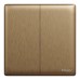 Schneider Electric Switch, Unica X, 1 way, 16AX, 250V, 2 gangs, dark bronze, NUX32_1_DB