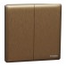 Schneider Electric Switch, Unica X, 1 way, 16AX, 250V, 2 gangs, dark bronze, NUX32_1_DB