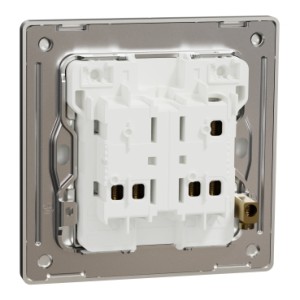 Schneider Electric Switch, Unica X, 1 way, 16AX, 250V, 2 gangs, dark grey, NUX32_1_DG