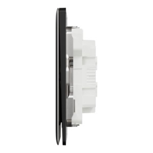 Schneider Electric Switch, Unica X, 1 way, 16AX, 250V, 2 gangs, jet black, NUX32_1_JB