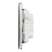 Schneider Electric Switch, Unica X, 1 way, 16AX, 250V, 2 gangs, stainless steel, NUX32_1_SS