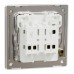 Schneider Electric Switch, Unica X, 1 way, 16AX, 250V, 2 gangs, stainless steel, NUX32_1_SS