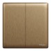 Schneider Electric Switch, Unica X, 2 way, 16AX, 250V, 2 gangs, dark bronze, NUX32_2_DB
