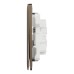 Schneider Electric Switch, Unica X, 2 way, 16AX, 250V, 2 gangs, dark bronze, NUX32_2_DB