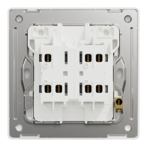 Schneider Electric Switch, Unica X, 2 way, 16AX, 250V, 2 gangs, dark grey, NUX32_2_DG