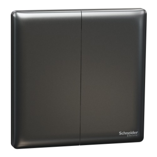 Schneider Electric Switch, Unica X, 2 way, 16AX, 250V, 2 gangs, dark grey, NUX32_2_DG