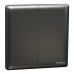 Schneider Electric Switch, Unica X, 2 way, 16AX, 250V, 2 gangs, dark grey, NUX32_2_DG