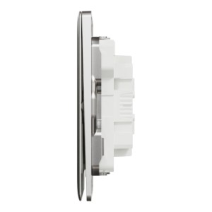 Schneider Electric Switch, Unica X, 2 way, 16AX, 250V, 2 gangs, stainless steel, NUX32_2_SS