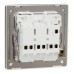 Schneider Electric Switch, Unica X, 1 way, 16AX, 250V, 3 gangs, jet black, NUX33_1_JB