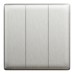 Schneider Electric Switch, Unica X, 1 way, 16AX, 250V, 3 gangs, stainless steel, NUX33_1_SS