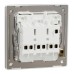 Schneider Electric Switch, Unica X, 1 way, 16AX, 250V, 3 gangs, stainless steel, NUX33_1_SS
