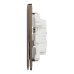 Schneider Electric Switch, Unica X, 2 way, 16AX, 250V, 3 gangs, dark bronze, NUX33_2_DB