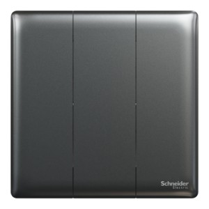 Schneider Electric Switch, Unica X, 2 way, 16AX, 250V, 3 gangs, dark grey, NUX33_2_DG