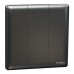 Schneider Electric Switch, Unica X, 2 way, 16AX, 250V, 3 gangs, dark grey, NUX33_2_DG