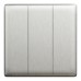 Schneider Electric Switch, Unica X, 2 way, 16AX, 250V, 3 gangs, stainless steel, NUX33_2_SS